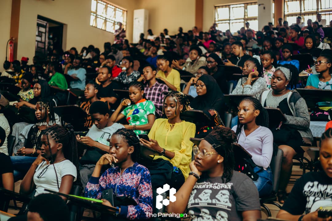 Attendees listening to the keynote speech during the parahgon 1.0 event